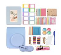 KIMISS Kit de 12 Accesorios para Cámara de Repuesto con Bolsa para Cámara, álbum de Fotos, Pegatinas, Clips para Fotos y más: Visualización y Decoración de (Blue)