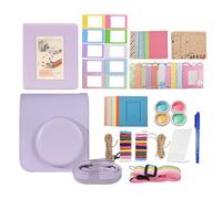 KIMISS Kit de 12 Accesorios para Cámara de Repuesto con Bolsa para Cámara, álbum de Fotos, Pegatinas, Clips para Fotos y más: Visualización y Decoración de (Purple)