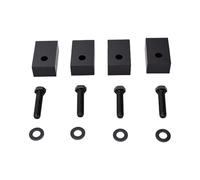 KIMISS Kit de Bloques Espaciadores de Elevación de Asiento, Repuesto de Aluminio Negro para JL JLU, Espaciadores Reclinables para Elevador de Asiento del Conductor y Pasajero, 12 Uds.