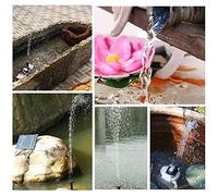 KIMISS Kit de Bomba de Fuente de Agua Sumergible con Energía Solar de 1,4 W con 5 Cabezales de Aspersor para Estanques, Baños de Pájaros y Decoración de Jardines