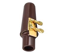 KIMISS Kit de Boquilla de Saxofón Alto premium: Incluye Ligadura de Metal y Cubierta de Limpieza para Accesorios de Saxofón Alto (Café)