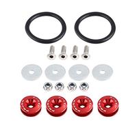 KIMISS Kit de fijación para paragolpes de aleación de aluminio, arandelas y tornillos para motor, liberación rápida, juego de 4 piezas