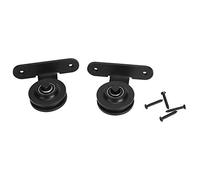 KIMISS Kit de Hardware de 1 par de Puertas Correderas - Rueda de Riel Colgante de Puerta en Invernadero Agrícola y Vía para de Granero
