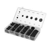 KIMISS Kit de Juntas de Cable de Cableado Eléctrico con Anillo de Sello Cerrado Negro de 170 Piezas - Juego de Ojales de Goma con Caja de Almacenamiento para Diversas Aplicaciones