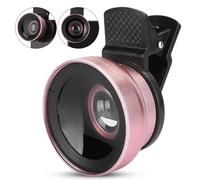 KIMISS Kit de Lentes Profesionales 2 en 1 para Teléfono móvil: Lente Súper Gran Angular de 0,45X y Lente Macro de 12,5X Compatible con la Mayoría de los Teléfonos Inteligentes,