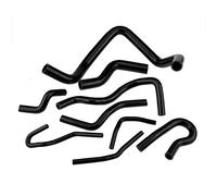 KIMISS Kit de mangueras de radiador de silicona negra para EG/EK (1992-2000), 9 piezas, compatible con motores D15/D16 SOHC, conductos refrigerante, refuerzo resistente