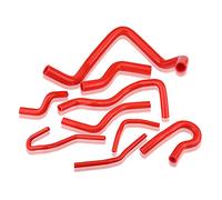 KIMISS Kit de mangueras de silicona para radiador, 9 piezas, color rojo, compatible con EG/EK D15/D16 SOHC 1992-2000, mangueras de refrigerante