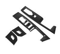 KIMISS Kit de Molduras de Cubierta de Fibra de Carbono para Interruptor de Ventana para 2021+ | Reemplazo de Puerta Delantera de 4 Piezas para un Estilo Interior Mejorado