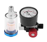 KIMISS Kit de pistola de pulverización para automóvil, Medidor de Regulador de presión de aire de pistola pulverizadora neumática, Kit separador de filtro de agua de aceite