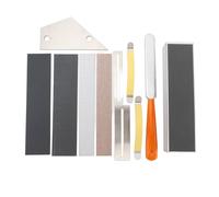 KIMISS Kit de Pulido de Guitarra de 11 Piezas con Lima de Trastes, Barra Niveladora, Esparcidores de Cuerdas, Papel de Lija y Protectores de Diapasón para Mantenimiento de Guitarra