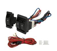 KIMISS Kit de regulador de interruptor de ventana eléctrica para coche, 5 unidades, kit universal de regulador de interruptor de ventana eléctrico con arnés de cableado para 2 puertas