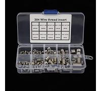 KIMISS Kit de Reparación de Roscas de Inserción helicoidal: 150 Piezas de Inserciones de Acero Inoxidable de Alambre en Espiral M3-M8 Conexiones, Durabilidad y Vibración Mejoradas
