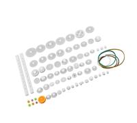 KIMISS Kits de Gusano de Correa de Polea de Engranajes de Plástico de Alta Precisión Juego de Engranajes de Piezas de Bricolaje de Juguete de Motor Robot - Piezas de Juguete Esenciales para la (75