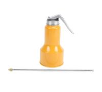KIMISS Lata de Aceite con Bomba Manual de 400 Ml, para Maquinaria y Herramientas, Botella de Lubricación de Metal de Alta Presión con Pico Largo, Dispensador de Aceite Manual, Diseño a