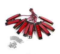 KIMISS LED Side Marker Lamp para camiones y caravanas, luz de balizamiento roja, 10x6 LED, indicador lateral, fácil instalación, resistente