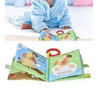 KIMISS Libro de Cuentos de Tela Suave para Bebés - Juguete de Sonajero Infantil para e Temprano - Libro de Tela Interesante con Sondeador para Bebés 6 Meses y Arriba (Tipo 1)