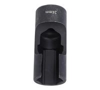 KIMISS Llave de Vaso para Línea de con Accionamiento de 1/2 pulg., Acero Al Cromo Vanadio, Extracción Eficiente en Líneas de Inyectores, Sensores EGT con Tubos Curvados (24mm)