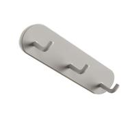 KIMISS Llavero Autoadhesivo de Acero Inoxidable para el Baño del Hogar, Ganchos Autoadhesivos Montados en la Pared, Gancho único de Hierro sin Perforaciones (Gris Cálido)