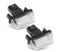 KIMISS Luces de matrícula de coche, 2 piezas 18 LED izquierda y derecha luz de matrícula de coche Lámpara de luz de tira de LED C3 2002-2009