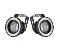 KIMISS Luz Antiniebla LED para Coche de 3 Pulgadas, Luz Antiniebla Redonda con Ojos de Ángel, Alto Brillo Universal de 12V CC IP65