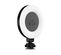 KIMISS Luz de Vídeo LED Portátil, Rotación de 360°, 3 Modos de Color, 9 Niveles de Brillo, Difusor Suave, Duración Extendida de la Batería para Selfie Stick, Cámara, Brazo Mágico con (Black)