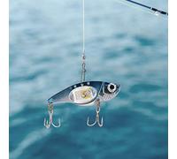 KIMISS Luz LED para Señuelo de Pesca Submarina, 2 uds., Lámpara Atractora de Cebo de Buceo Profundo para Pesca Nocturna, Ideal para en Agua Dulce y Salada, hasta 200 Horas de Brillo