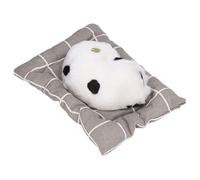 KIMISS Make Sound Juguete de Peluche para Perro Durmiendo - Lindo Muñeco de Perro de Simulación con Cojín para Decoración del Hogar y Juego - Juguete Interactivo para Perros Pequeños con Sonido de