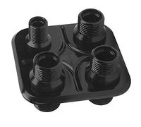KIMISS Mampara de Aire Acondicionado, Conector de Manguera de 4 Puertos para Automóvil, Refrigeración del Motor, Control de Clima, Reemplazo de Modificación Universal de 4 Puertos para GM (BLACK)