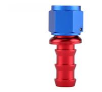 KIMISS Manguera de de 90°, AN10 Recta 45 90 180 Grados Empuje en Extremos de Bloqueo Giratorio Accesorios de Montaje Extremo de Línea de Gas y Aceite Giratorio Macho en Azul y Rojo (0°)