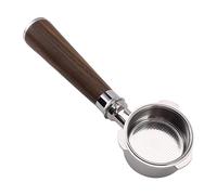 KIMISS Manija de café sin Fondo de Acero Inoxidable de 3 Orejas por Portafilter de 51 Mm para Donlim, Petrus, Bear, Café Yanxuan S - Incluye Cesta de Filtro (Escriba una rama de ácido negro)
