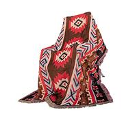 KIMISS Mantel de Camping de Estilo étnico: Cubierta de Mesa de Picnic Retro de Algodón Suave para Viajes Al Aire , Diseño de Doble Cara Agradable para la Piel para un Uso Versátil (Tipo B 130*180cm)