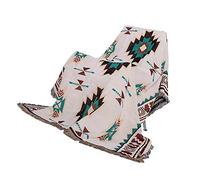 KIMISS Mantel de Camping de Estilo étnico: Cubierta de Mesa de Picnic Retro de Algodón Suave para Viajes Al Aire , Diseño de Doble Cara Agradable para la Piel para un Uso Versátil (Escribe un 90*90cm)