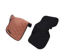 KIMISS Mantilla Profesional para Caballos | Comodidad Transpirable para Doma Inglesa | Ideal para Saltar y Entrenar, Diseño Ergonómico para Aliviar la presión. (Café y Negro)