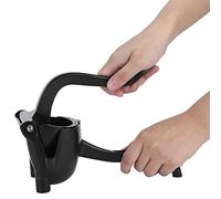 KIMISS Manual de Aleación de Aluminio Manual de Cítricos - Sprehiser Ergonómico de Limón y Fruta con Salida de Jugo en Forma de V para Fácil Verter (BLACK)