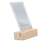 KIMISS Marco Acrílico Magnético de Doble Cara - Marcos de Fotos con Base de Madera con Luz Cálida para Fotos de 3 Pulgadas y Entradas de Cine - Pantalla Independiente