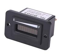 KIMISS Medidor de Batería LED Digital, Indicador de Voltaje, Monitor para Carros, Vehículos Recreativos, Vehículos Marinos, 12V, 24V, 36V, 48V, Plástico Negro (BI003-12/24V)