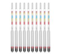 KIMISS Medidor de Elaboración de Vino de 10 Piezas - Hidrómetro de Elaboración Casera con 3 Escalas para Mediciones Precisas de Cerveza y Vino - Suministros Ideales para la de Cerveza en el Hogar