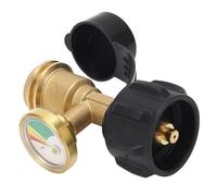 KIMISS Medidor de Gas para Tanque de Propano, Detector de Fugas, Indicador de Nivel, Medidor de Presión con Adaptador Universal QCC1 para Vehículos Recreativos, Campamentos y Parrilladas