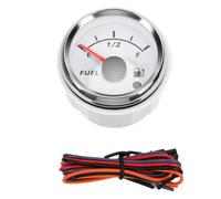 KIMISS Medidor de Nivel de Marino, Indicador de para Barco, 52 Mm 0 a 190 Ohm con Retroiluminación Roja y Alarma de, for Barcos Coches Camiones Autocaravanas
