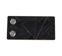 KIMISS Mesa para RV con Portavasos - Mesa para Barcos de Madera Maciza para Autocaravana, Remolque, Yate, Cubierta - Superficie Duradera de 31,49x15,74 Pulgadas (Black)