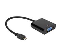 KIMISS Micro HDMI a, Adaptador 1080P para Disco Duro Externo Raspberry Convertidor de Video VGA USB Pi 4B con Fuente de Alimentación FunctionMicro