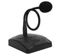 KIMISS Micrófono de Podio con Cuello de Cisne, Conferencia con Cable con Cable XLR de 5 M, Tipo Capacitivo de Escritorio para Mesa de Computadora, Función Push to Talk y Video con Micrófono