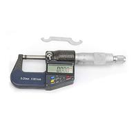 KIMISS Micrómetro Digital Medidor de Espesor de 0-25 Mm y Herramienta de Medición Electrónica para Medición de Precisión - Estuche de Transporte Compacto Incluido