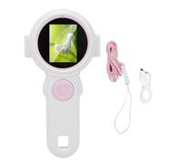 KIMISS Microscopio de Mano para Niños, Pantalla LCD de 2 Pulgadas, Cámara Digital HD 1080P, Aumento de 1000X, Zoom 4X con 8 Luces LED para Edades de 3 a 10 Años, Niñas y Niños (Pink)