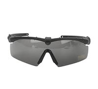KIMISS Militar a Prueba de Viento, a Prueba de Arena, Gafas Tácticas, Gafas Antiimpacto, Protección Ocular para Disparar (Verde Militar) (Negro)