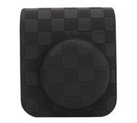 KIMISS Mini 12 Cámaras de cámara: Diseño de Cuadros de Ajedrez Vintage, Bolsa de Cubierta de Viaje Portátil con Correa de Hombro Ajustable (Black)