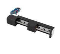 KIMISS Mini Actuador Deslizante de Guía de Riel Lineal con Motor Paso a Paso 28, de 100 Mm para Enrutador CNC de Bricolaje - Actuador de Etapa X Y Z Versátil con Varilla de Tornillo en T