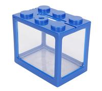 KIMISS Mini Acuario de Peces para Betta - Tanque de Peces de Bloque de Construcción para Decoración de Escritorio - Pequeño Tanque Acuático de Escritorio con Diseño único | Artículos para Mascotas/