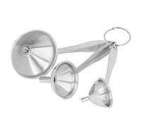 KIMISS Mini Conjunto de Embudo de Acero inoxidable: Kit de Embudo Multifuncional de 3 PCS para una Fácil Transferencia de Líquidos, Aceites Esenciales, Especias, Más