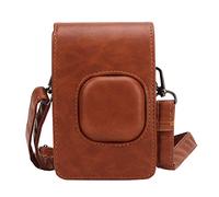 KIMISS Mini Funda para Cámara Fuji Mini LiPlay - Bolsa Protectora de Cuero PU con Correa Ajustable para el Hombro y Cierre Magnético